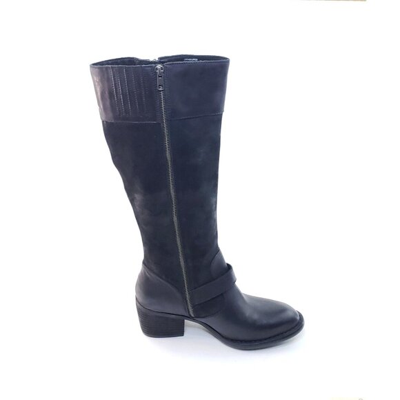 Born Swann Knee High Tall Boots Black Leather Womens US 8.5 - Picture 9 of 9